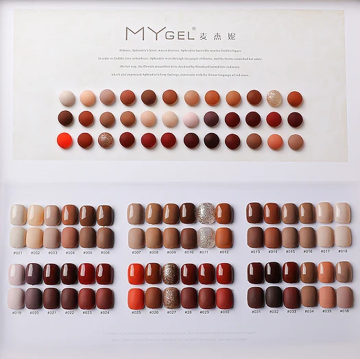 Brown UV 1KG Bulk Nail gel polish orginal factory Free sample with private label printed logo