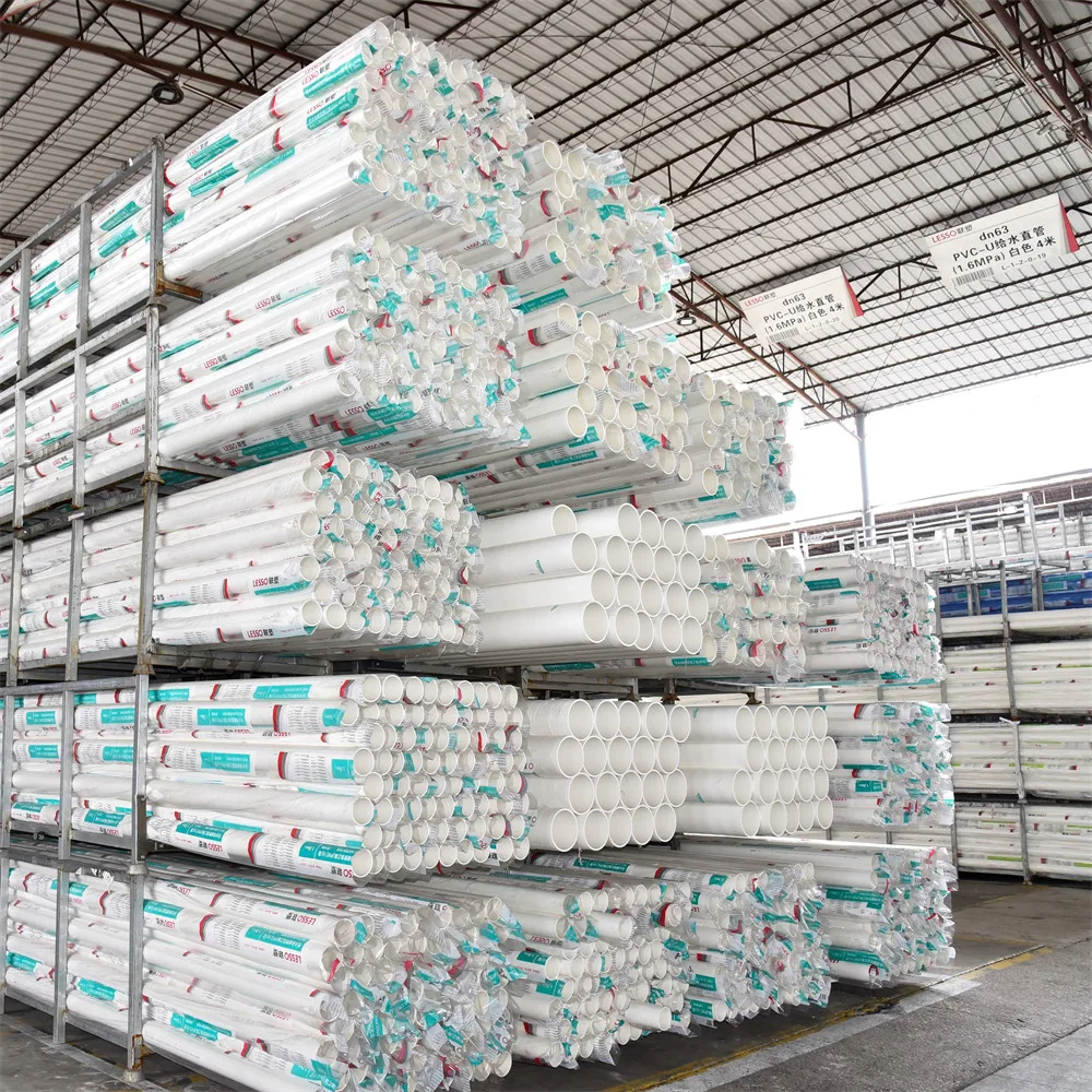 LESSO Aging resistance Heat resistant 75 90 110 125mm 0.63 0.8 1.0 1.25 1.6 2.0 2.5MPa pvc-u plastic pipe price