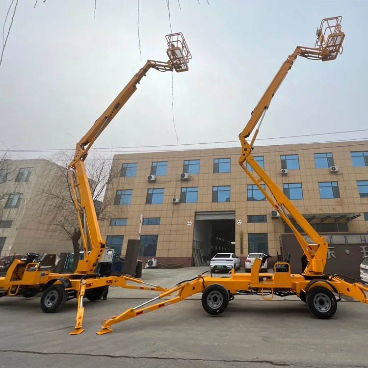High Practicability Crankshaft Lift Street Lamp Maintenance Lifting Ladder Aerial Work Vehicle 360 Rotating Lifting Platform