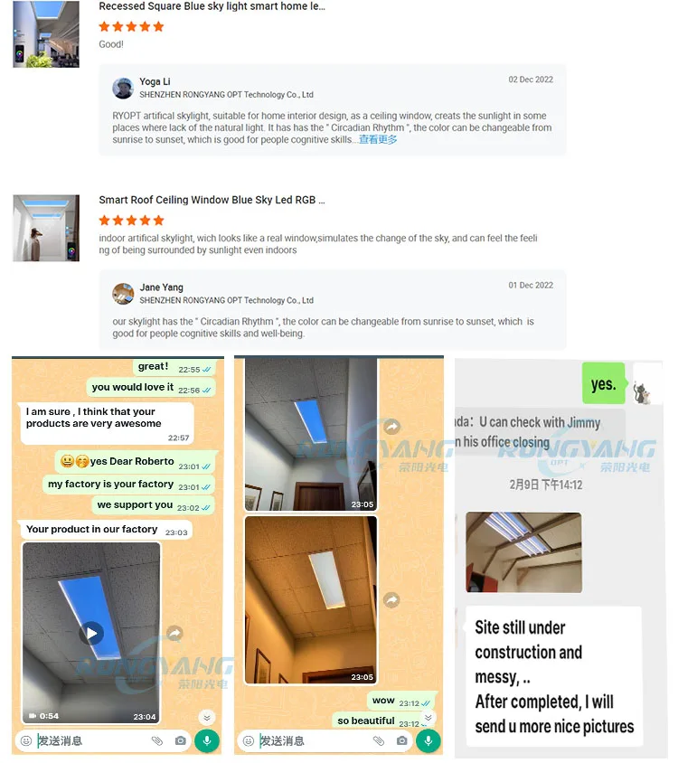 Smart tuya home India natural blue lights led sky panel ceiling artificial intelligent virtual sunlight skylight