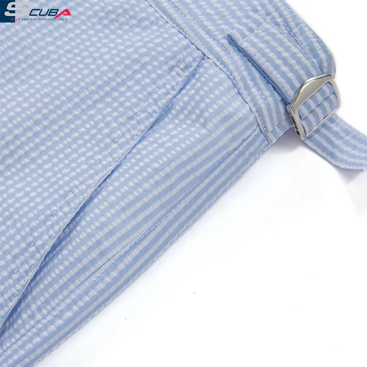 mens yard dyed jacquard seersucker shorts zipper pockets formal short pants for male