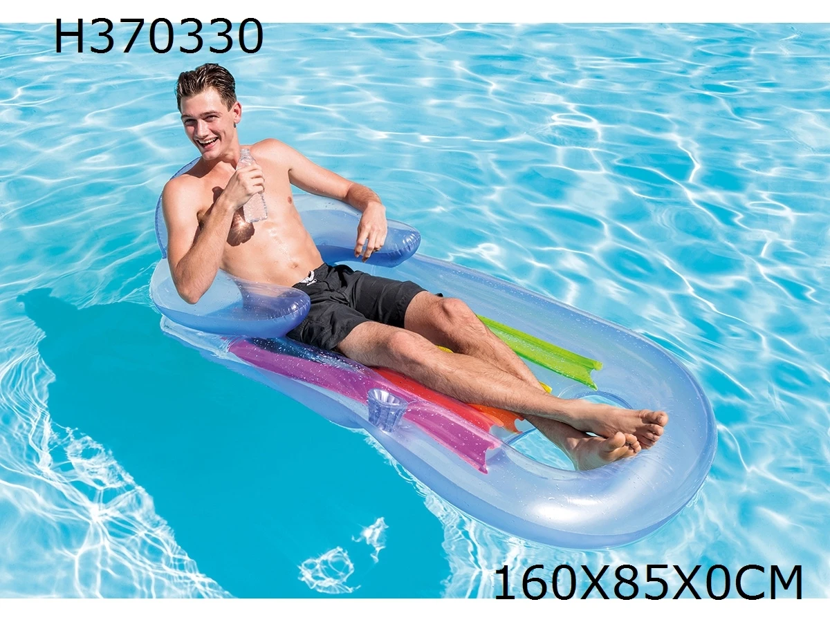 
2021 summer Holiday Pool Party leisure chairs high quality outdoor inflatable armback luxury single pool lounge chair 