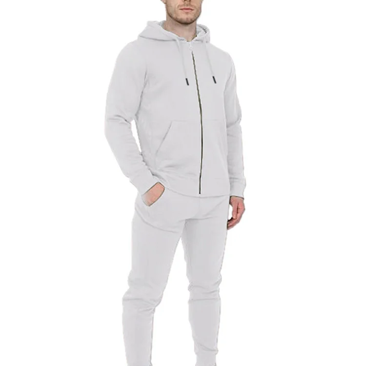 Wholesale Unisex Casual Sweatsuits Full Zip Warm Tracksuits For Men Factory 2 Pieces Custom Logo Casual Jogging Tracksuit Set