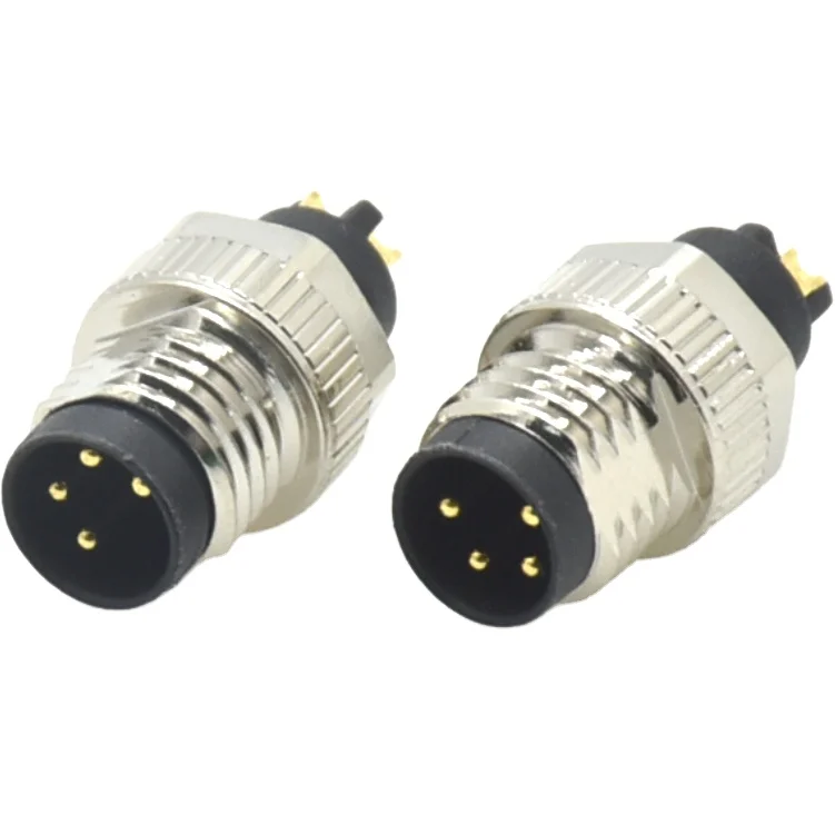 Custom M8 4pin Circular Aviation Moldable 4 Pin Male Female Plug Connector