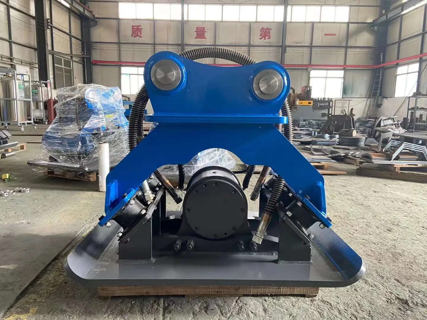 6 ton 8 ton Excavator attachments supplier soil hydraulic vibrating plate compactor