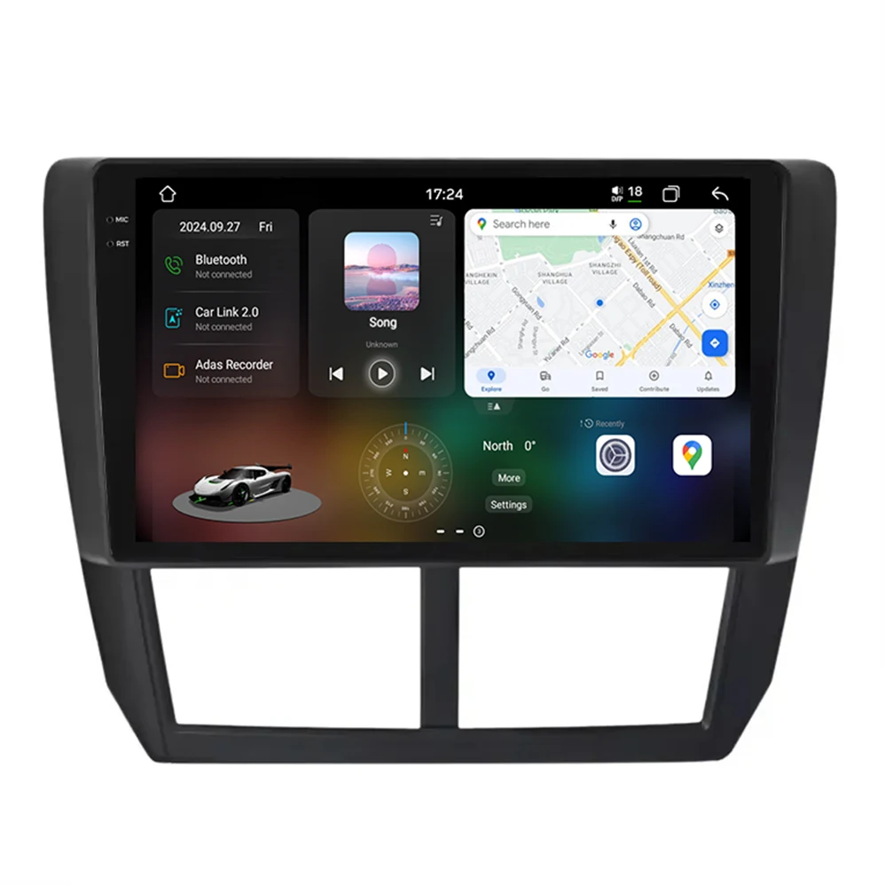 3D real-time dynamic driving multimedia  player For Subaru Forester 3 2007-2013 carplay 4G WIFI GPS Navigation car android radio