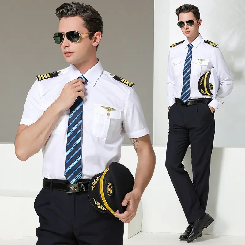 Global Hot-selling Aviation Uniform Airline pilot Uniform pilot Shirt