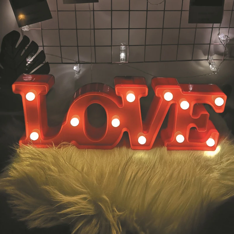Creative LED Neon Light Sign LOVE HEART Wedding Party Decoration Neon Lamp Valentines Day Anniversary Home Decor Night Lamp