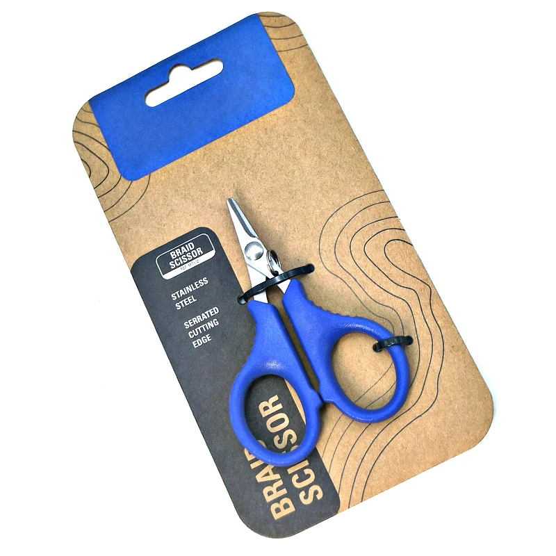Hot New Products Fishing Pe Line Cutter Multifunctional Fishing Shear With Non-Slip Handle Sheath And Lanyard