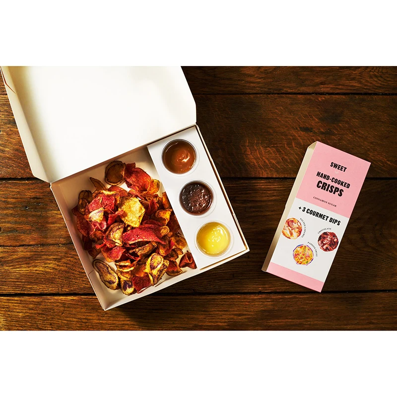 Custom Logo Snack Chips Dips Chipcuterie Grazing Potato chip dip recipe food Platter paper box food packaging with compartment