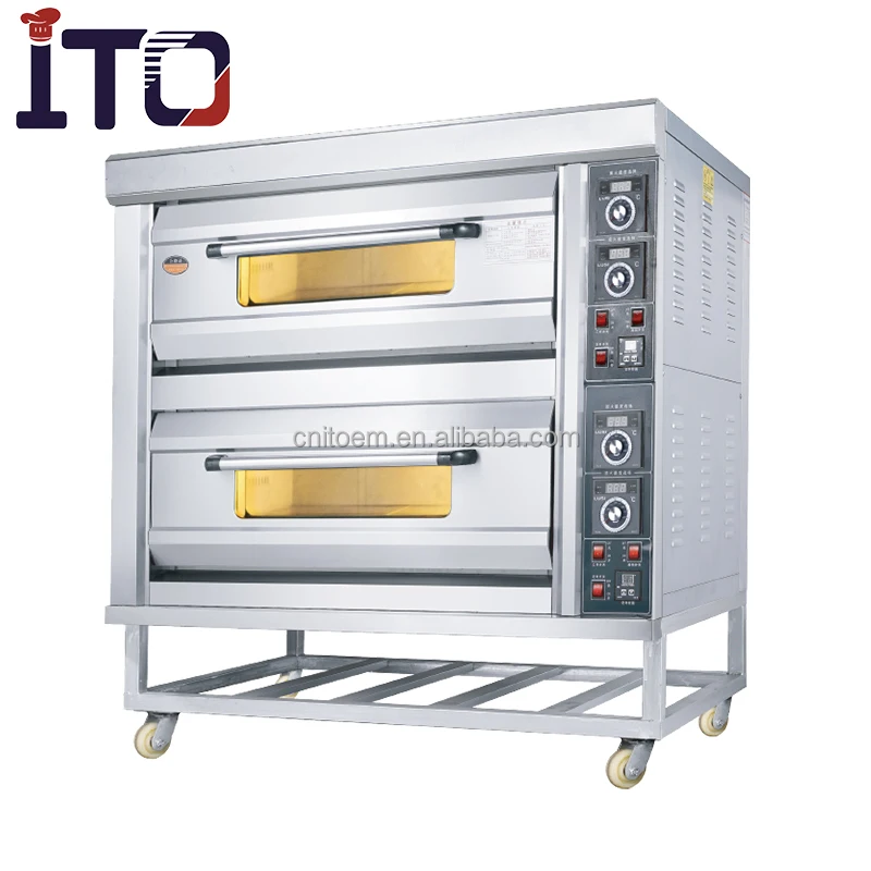 Commercial Bread Baking Oven Stainless Steel Deck Oven With Stone