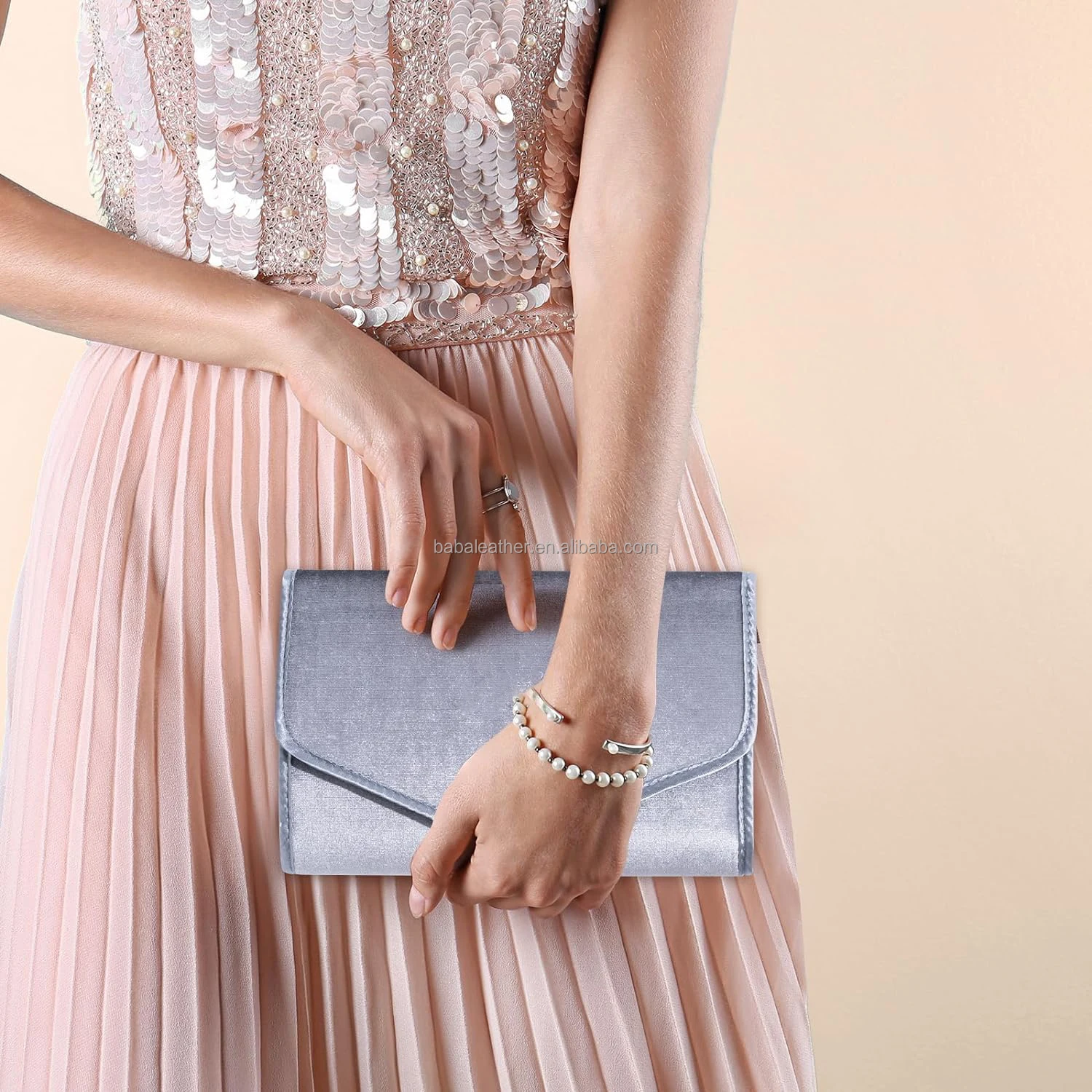 Foldable Velvet Jewellery Pouch Travel Roll Jewelry Organizer for Rings Earrings Necklaces Watch Jewelry Wallet Envelope Clutch