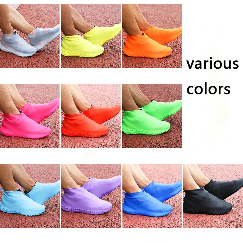 factory children female man outdoor durable anti slip  silicone rain boot protector cover waterproof silicone rain shoe cover