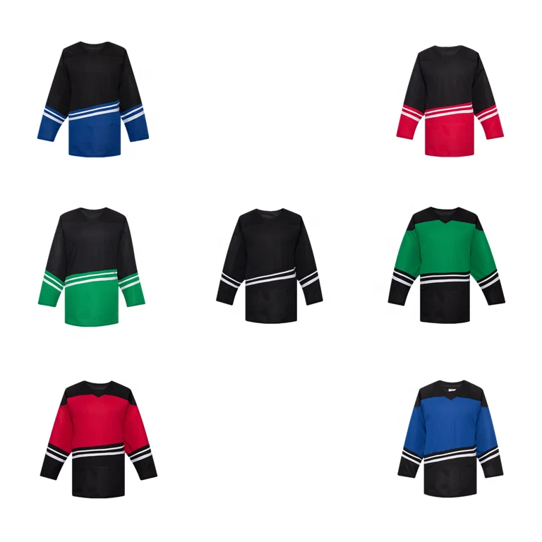 Wholesale in stock customized top grade quality hockey jersey with cheap price