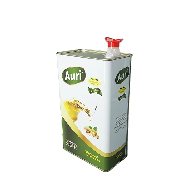 5 Litre cost effective printing tinplate rectangular extra virgin olive oil 5l can