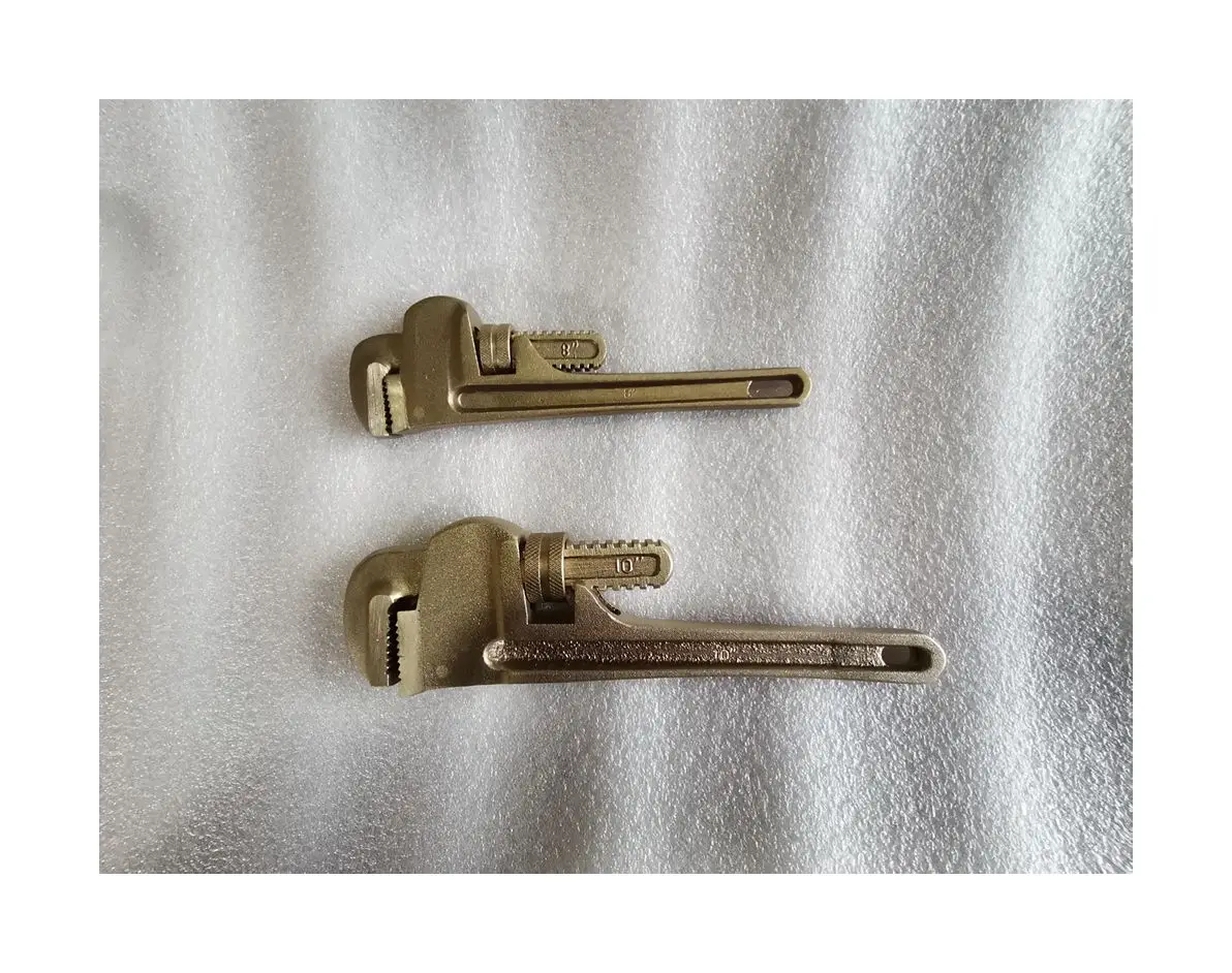 Non sparking tools hdd pipe wrench aluminum bronze 8inch 200mm torque pipe wrench