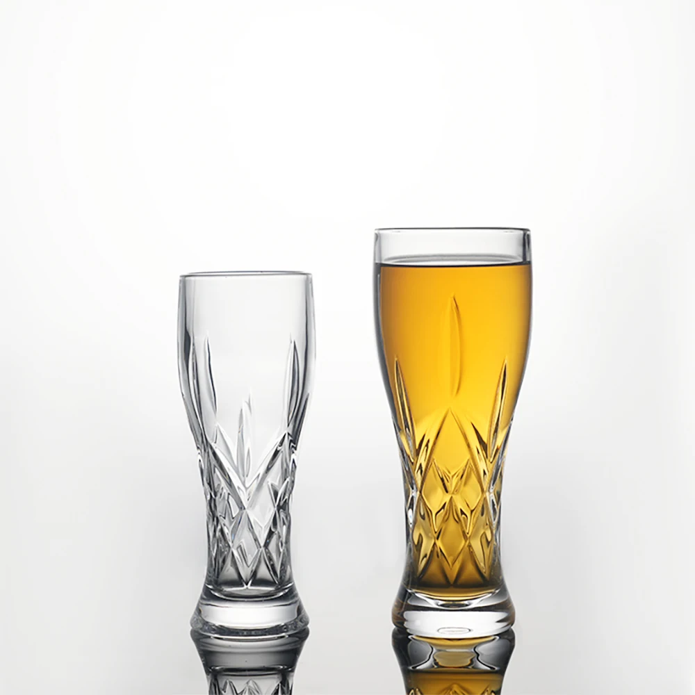Sublimation Frosted 460ml 300ml Dishwasher Safe Classic Clear Pint Pilsner Beer Glasses Tulip Shaped for Bar Pub Wine Serving