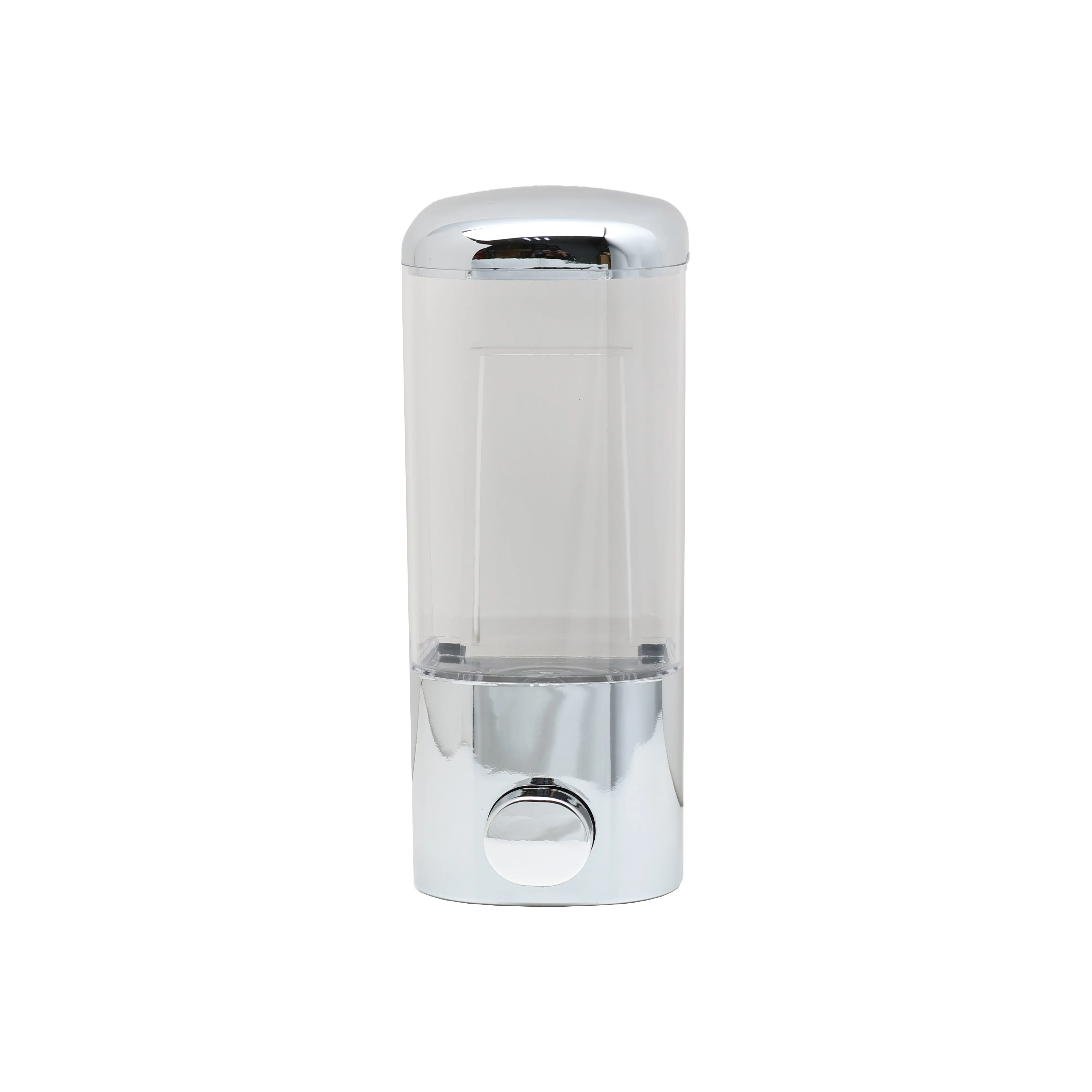 500ml Plastic Manual Liquid Crystal Visible Family Hotel Soap Dispenser with Chrome