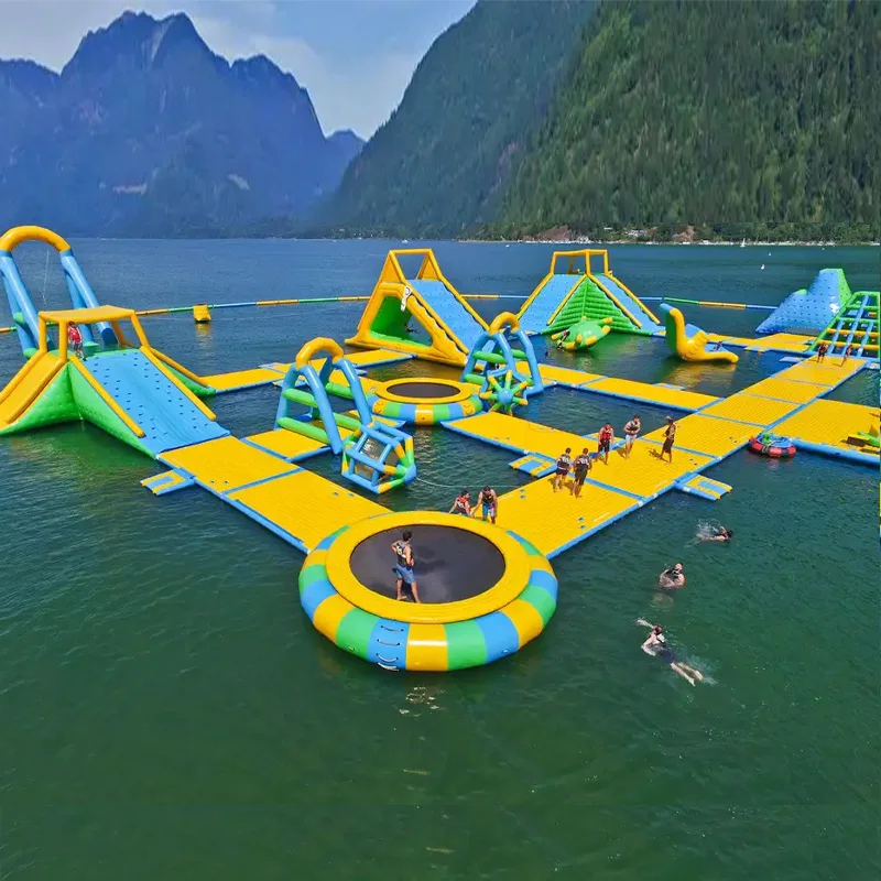 Sea Sport Games Inflatable Aqua Park Water Theme Park Equipment Island Floating Water Park For Sale