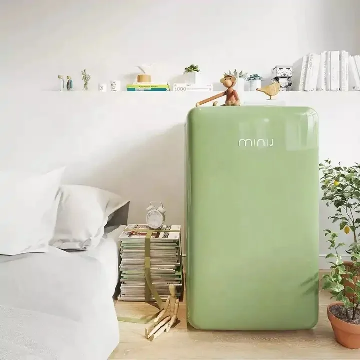 Xiaomi MiniJ 121L small freezer retro mini fridge Fridge For home refrigerator make up skin care beauty cosmetic