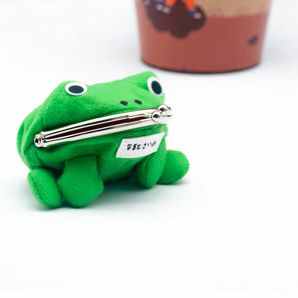 B644 Hot Selling Frog Wallet Anime Cartoon Wallet Coin Purse Manga Flannel Wallet Cute Purse Coin Holder Animal Frog Purse