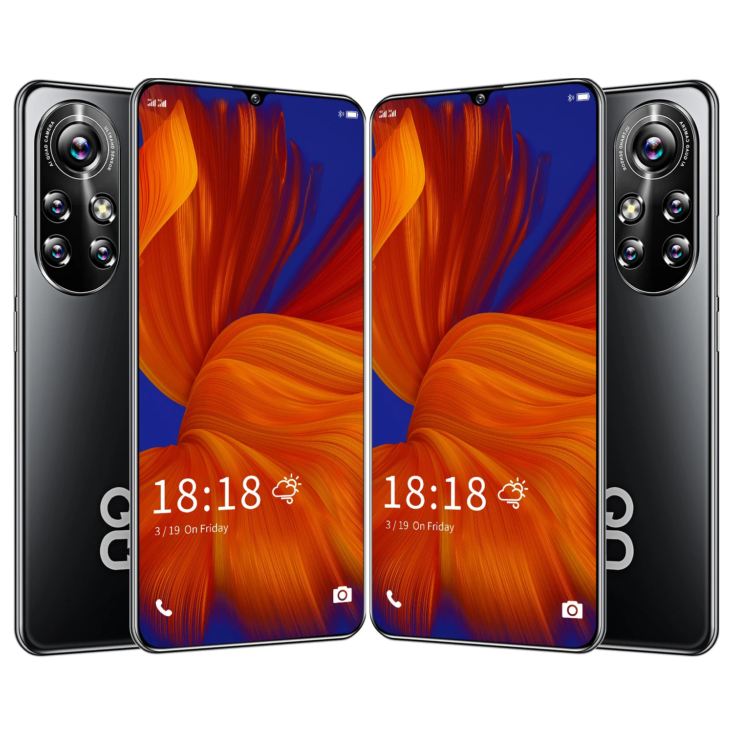  Горячая Распродажа китайский смартфон nova8 pro 6 1 дюймов Android 4G + 5G сеть распознавание лица разблокированные