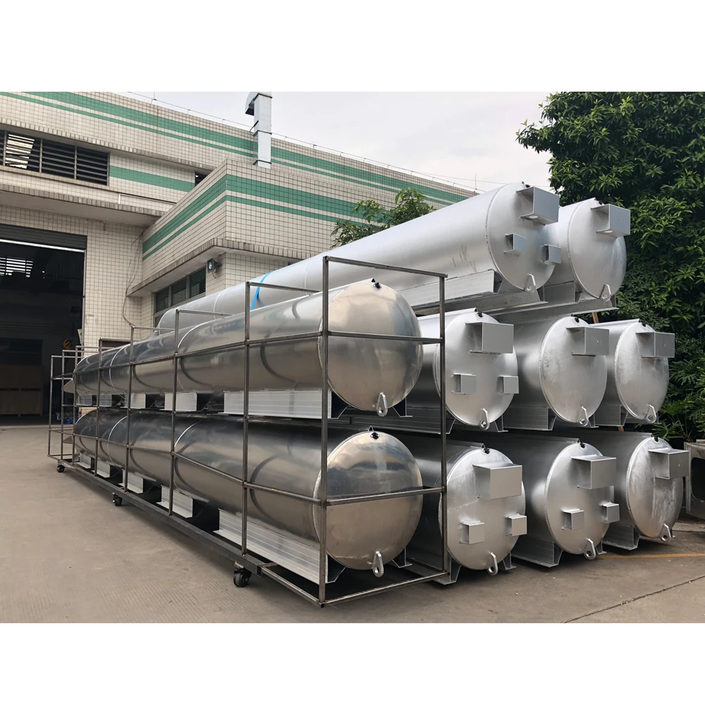 high strength aluminum floating pontoons tube hull for pontoon boat