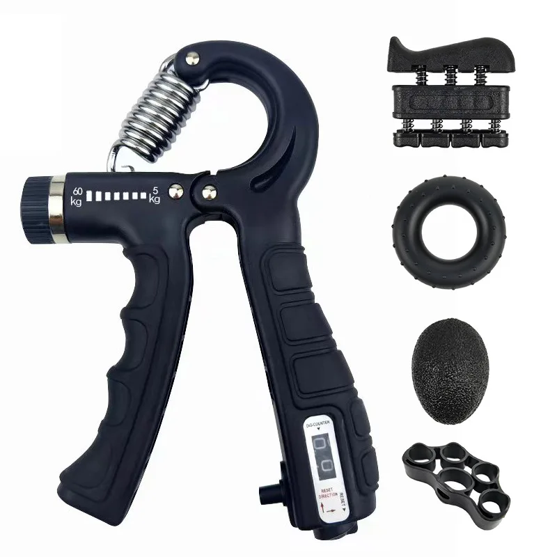 Hand Grip Strengthener Workout Kit With Resistance Hand Gripper Finger Exerciser Finger Stretcher Grip Ring & Ball