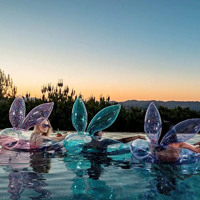 New Design Pool Float Tubes Rabbit Ear U-shaped Floating Row Adult Swimming Pool Float Lounge Chair