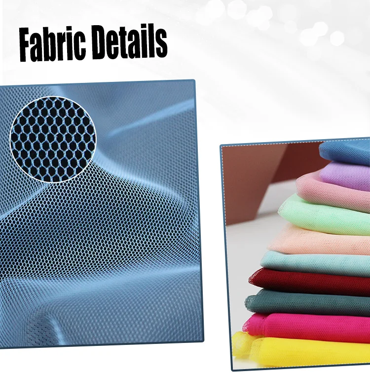 Guaranteed Breathable Shrink Resistant Tulle Bolt Mesh 100% Polyester Tulle Fabric For Lining