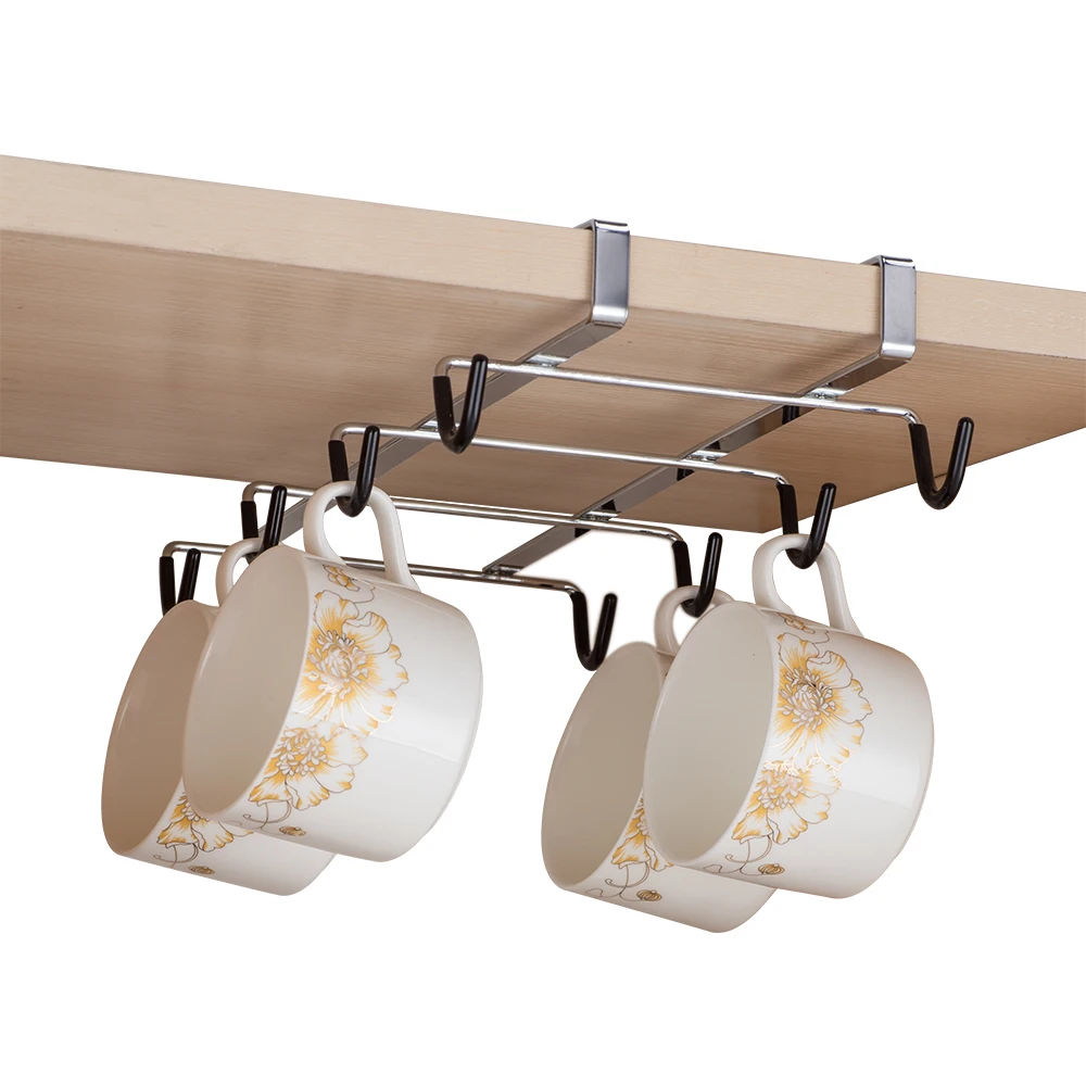 kitchen rack Chrome Wire 8 coffer ter cup holder  hooks