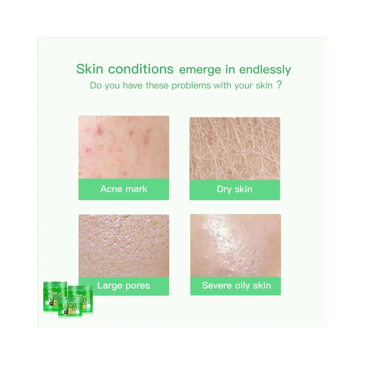 2021 Factory Price 99% Organic Moisturizing Gel Soothing Sunburn Repair Anti-Acne Avocado Aloe Vera For Men