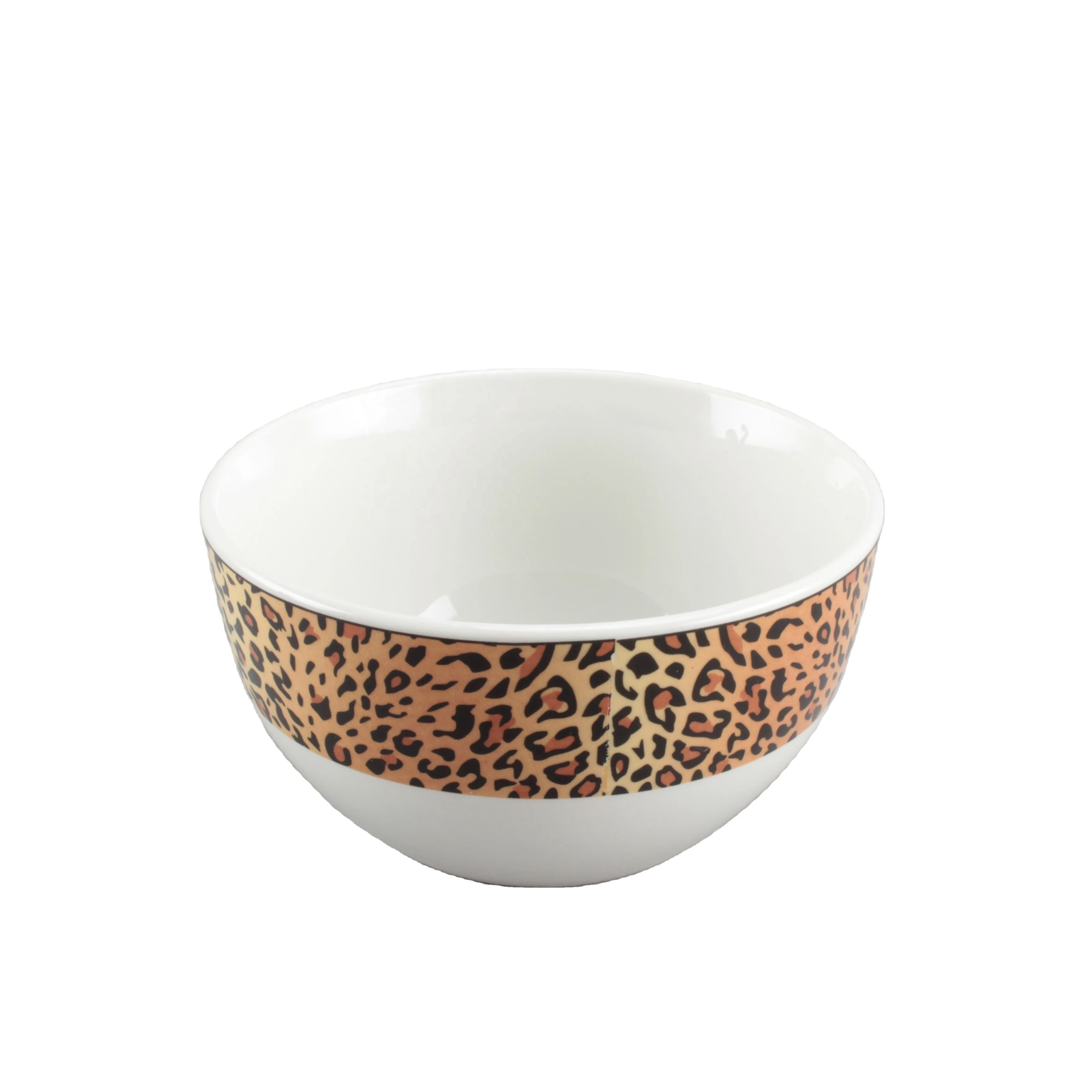 Hot Selling 16PCS Porcelain Dinner Set With  leopard print  Ceramic Dinner Set With Custom Decals