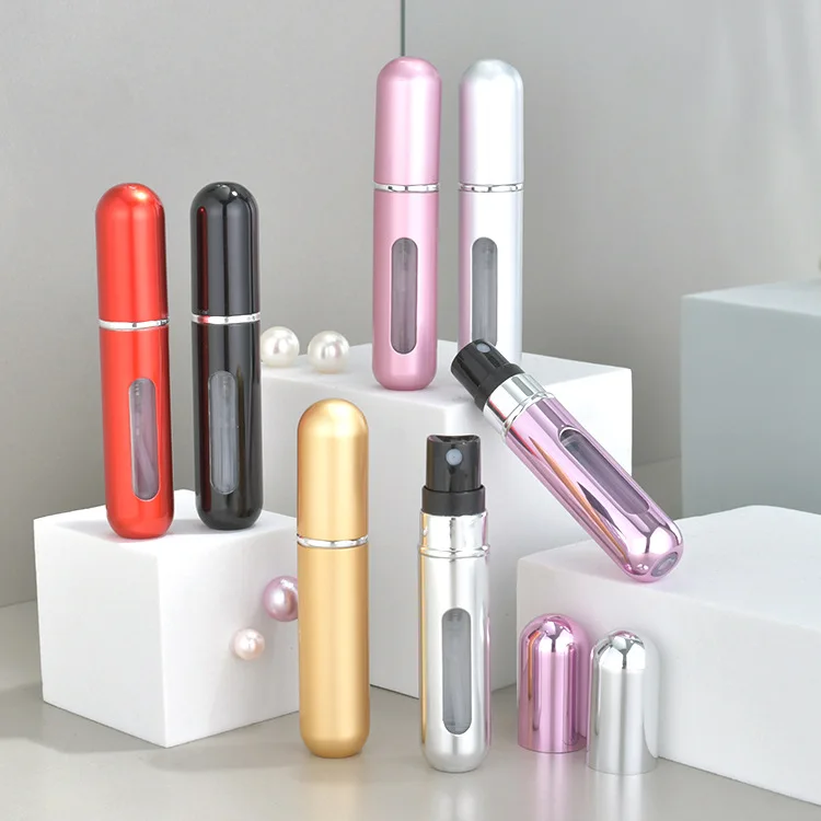 5ml  Luxury Empty Portable Perfume Bottle  Mini Aluminum Spray Bottles For Perfume / Metal Spray Tubes