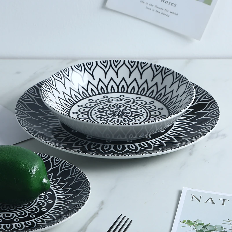  nordic plate set ceramic dinner plates bowl