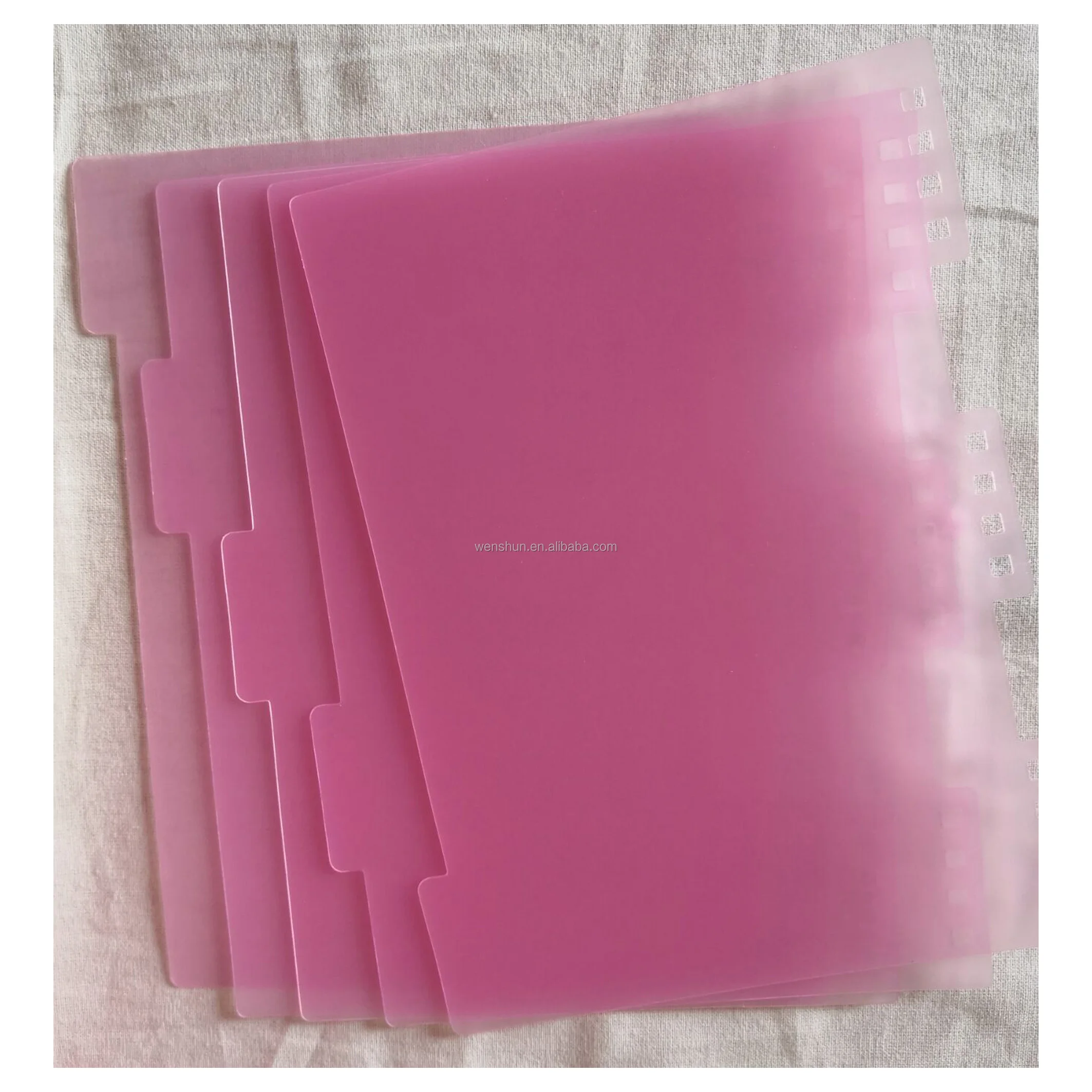 Custom Frosted PP Planner Dividers Page 5 Side Tab PP Dividers For Label Stickers