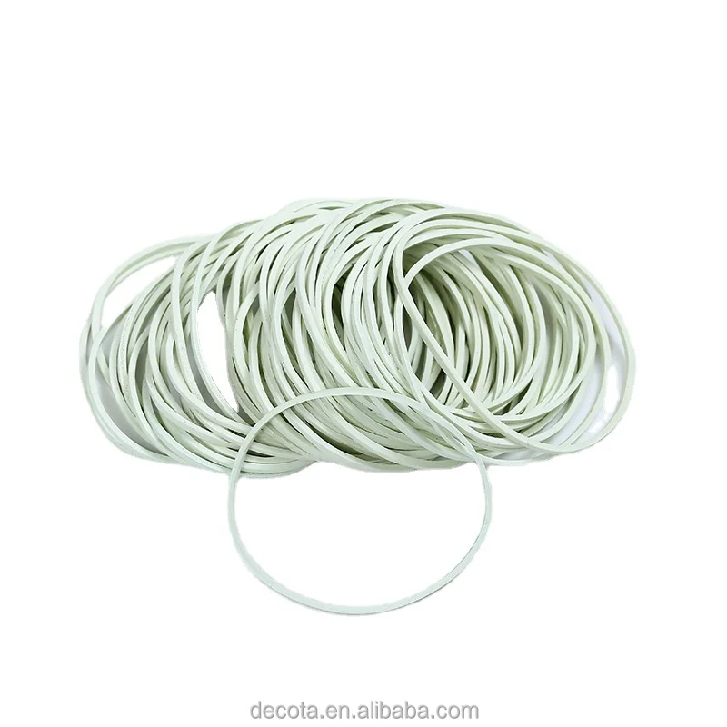 Factory direct sales of extra fine wear-resistant high elastic white rubber band cowhide band rubber ring