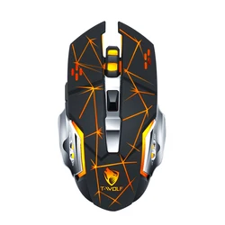 Mouse Q13 gaming wireless mouse rechargeable 2.4GHz 2400dpi USB mice 6D optical LED light for gamer PC computer laptop