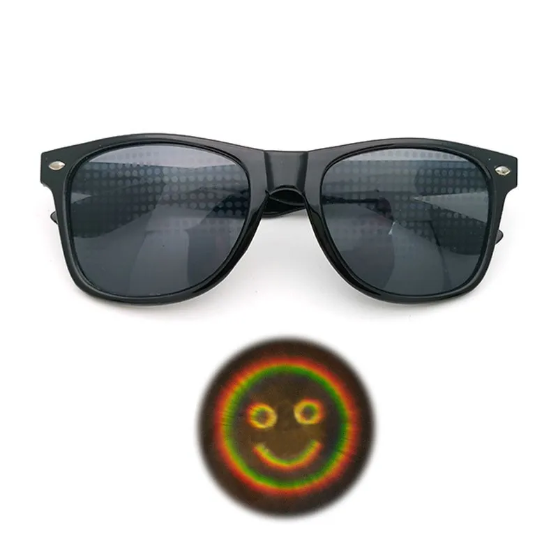 Wholesale 3D Prism Raves Glasses Funny Party Eyewear Firework Effect Lenses Heart Diffraction Glasses
