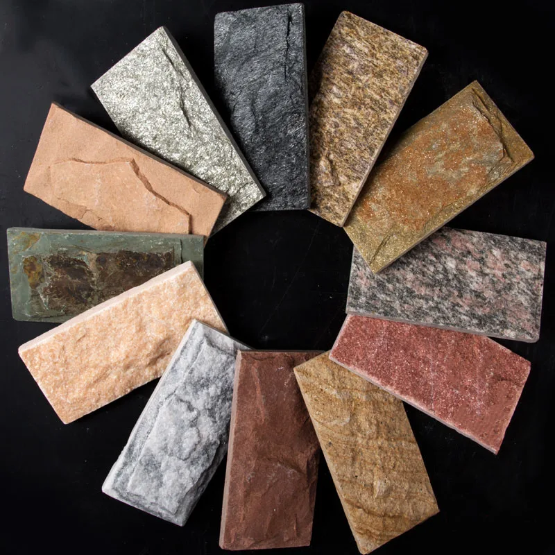Interior Exterior wall Quartzite Mushroom Stone tiles Different Design Stone Slate Tiles