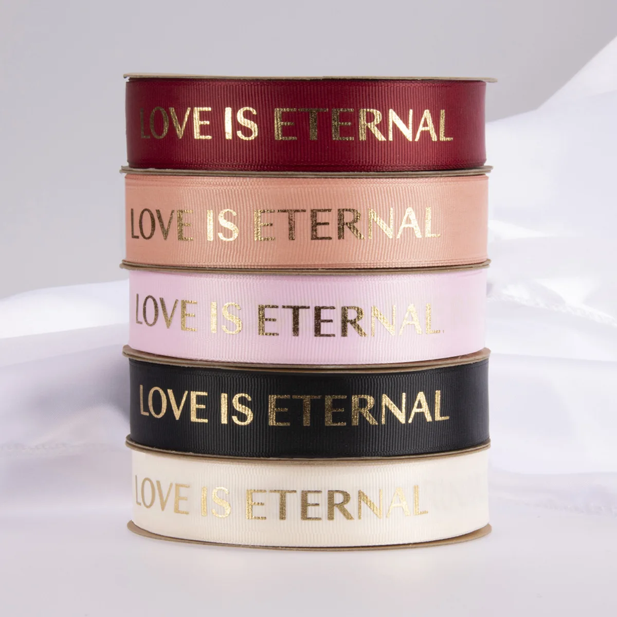 Wholesale Webbing Decoration Custom Color 100% Polyester Smooth Satin Silk Ribbon for Packing Gift