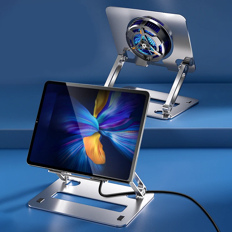 wholesale adjustable rotating foldable tablet notebook laptop stand holder cooler with magnetic cooler cooling fan