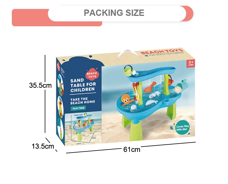 2023 Лидер продаж летняя детская Роскошная пластиковая игрушка для воды большой пляжный песочный стол