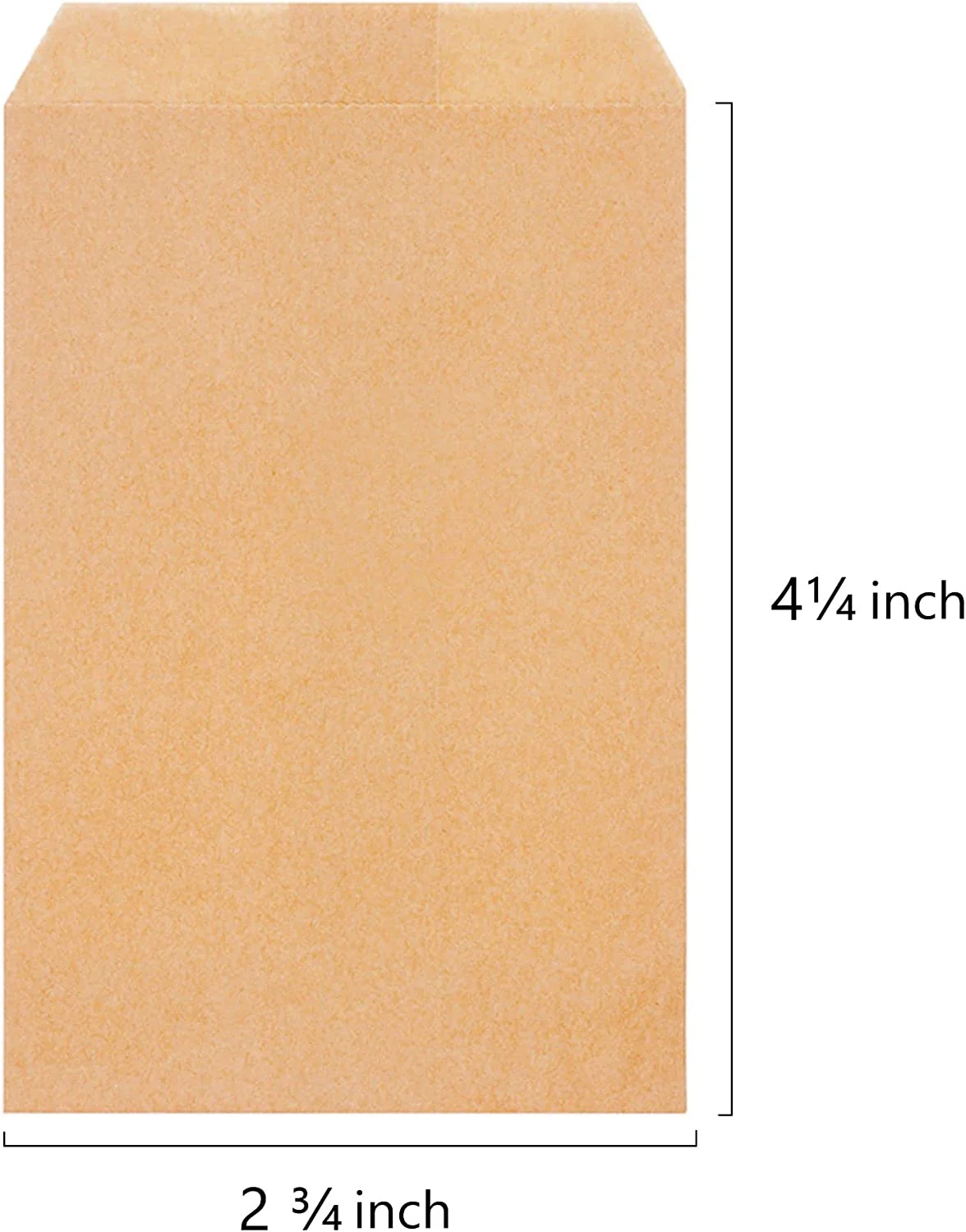 Brown Mini Flat Kraft Paper Bags Envelopes for Small Treat Candy Wedding Confetti Tossing Notes Seeds Carton Packing Hand Length