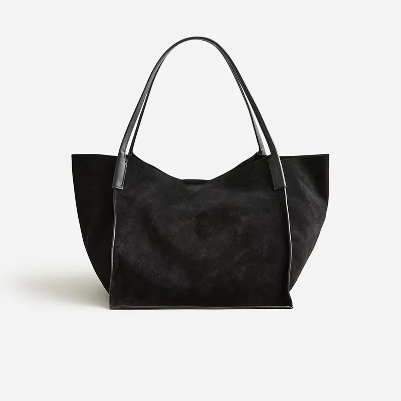 Wholesale Design Luxury Ladies Large Custom Brown Shoulder Bucket Hobo Handbag Leather Suede Tote Bag For Women