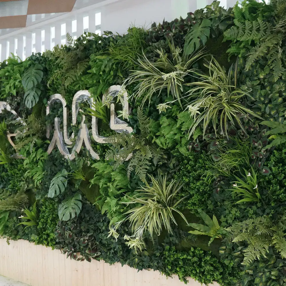 Anti-UV Plastic Artificial Boxwood wall grass panel plant green wall for indoor outdoor decoration