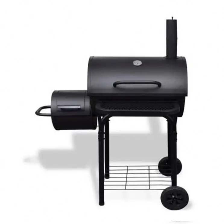 High Quality Grill Factory Good Griller & Smoker Charcoal Smoker Barrel Grill in Black