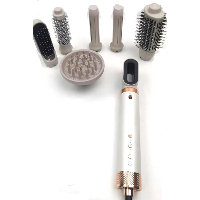 7 in 1 Professional Hair Blow Dryer Brush Straightener Hot Comb foldable 1600W BLDC 110000RMP Metal Hair Curler for Home Salon