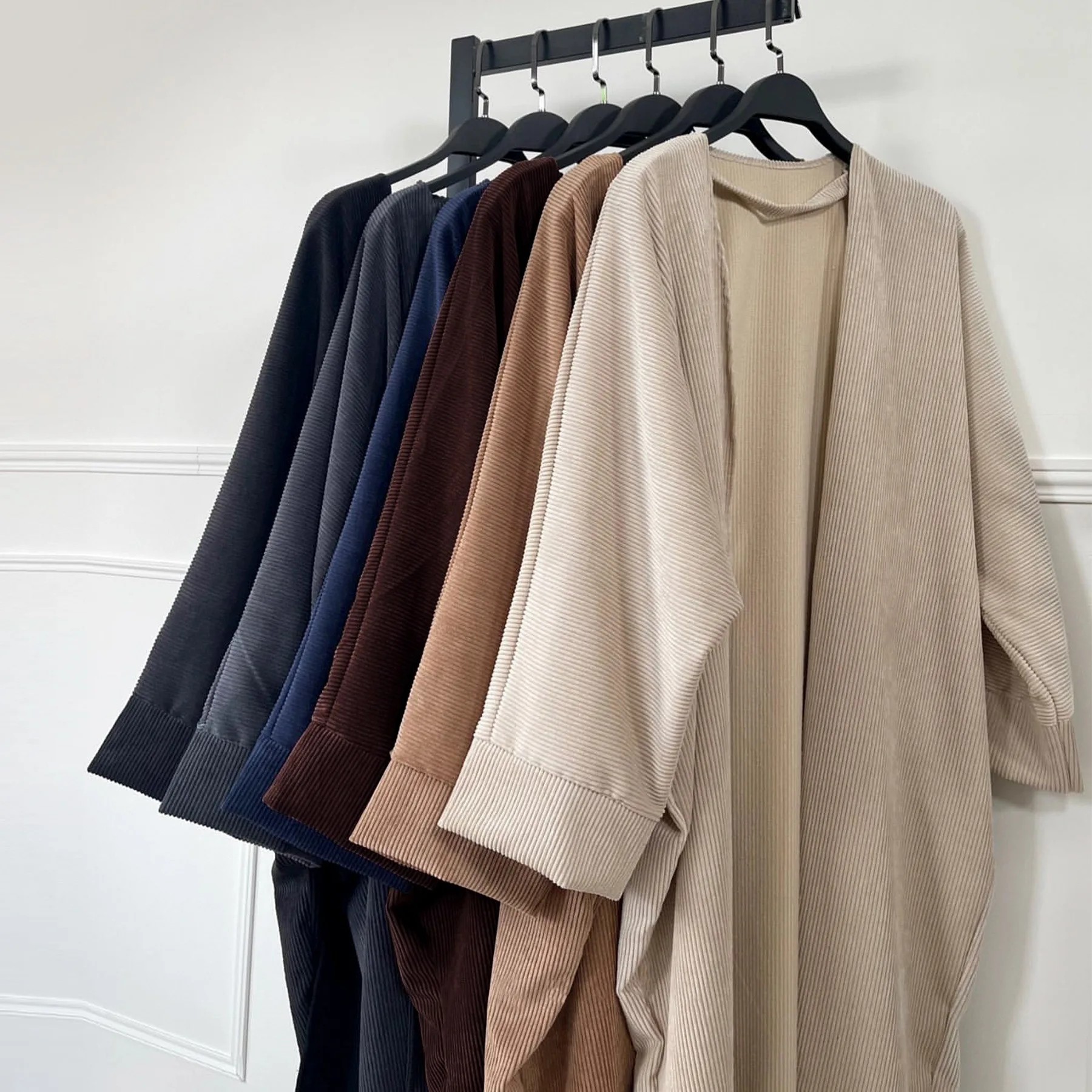 Best Selling Women Luxury Kaftan Breathable 2 Layer Khimar YARN DYED Dubai Wholesale Abaya Burqa