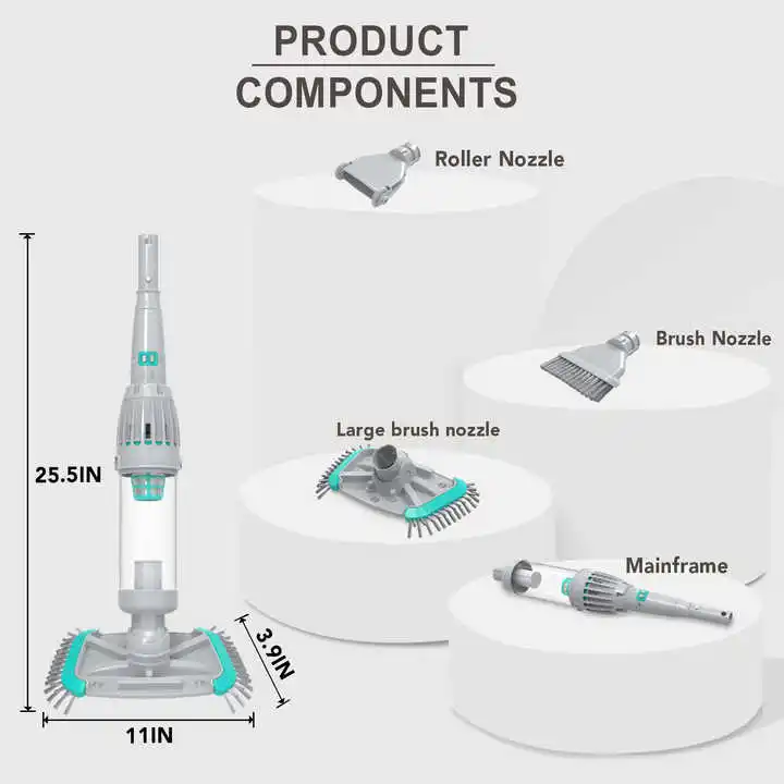 swimming pool equipment portable handheld leaf suction floor dust vacuum cleaner with battery